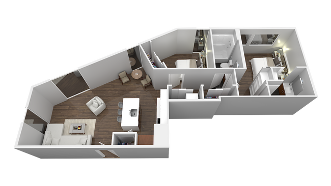 NE 2x2  Corner Floor to Ceiling Windows! 401 floor plan